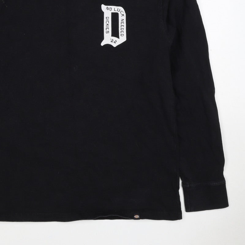 Dickies Men’s Black Medium Graphic Logo Pullover Sweatshirt