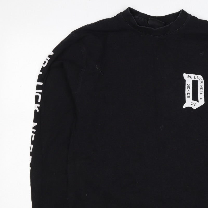 Dickies Men’s Black Medium Graphic Logo Pullover Sweatshirt