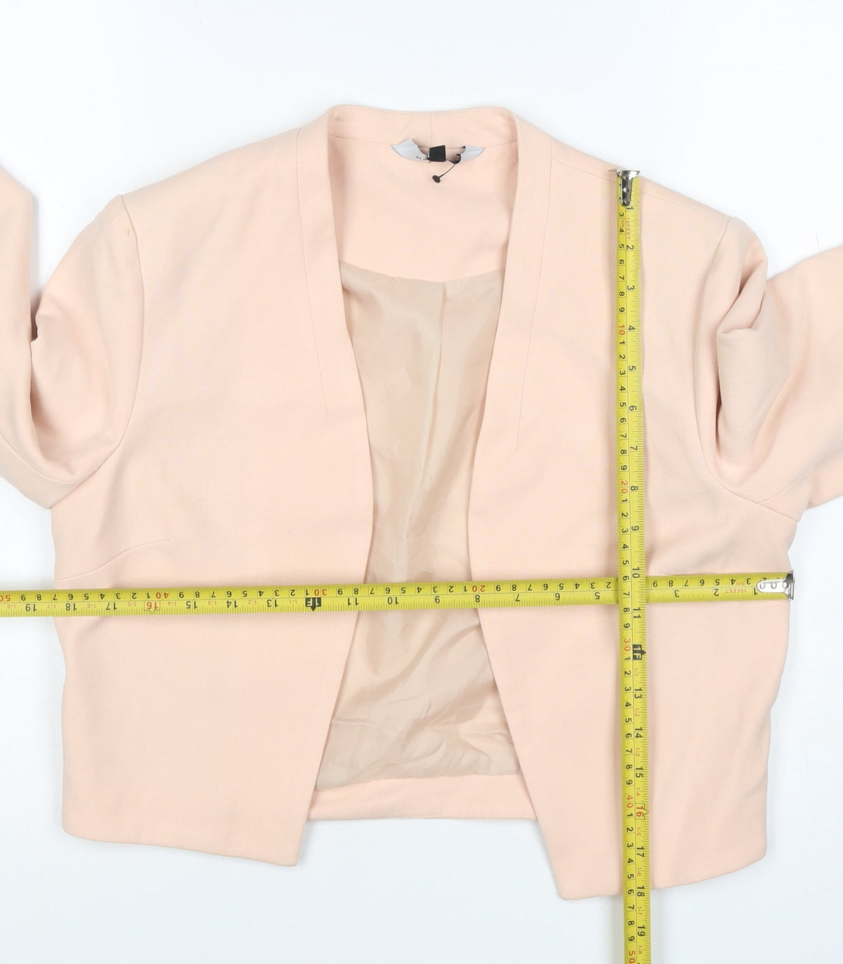 New Look Women’s Pink UK 12 Collarless Lined Blazer Smart Workwear
