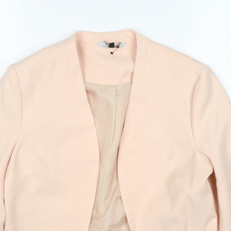 New Look Women’s Pink UK 12 Collarless Lined Blazer Smart Workwear