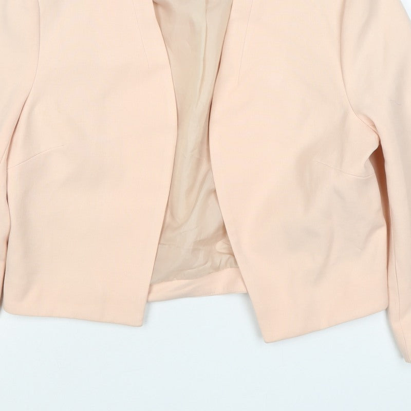 New Look Women’s Pink UK 12 Collarless Lined Blazer Smart Workwear
