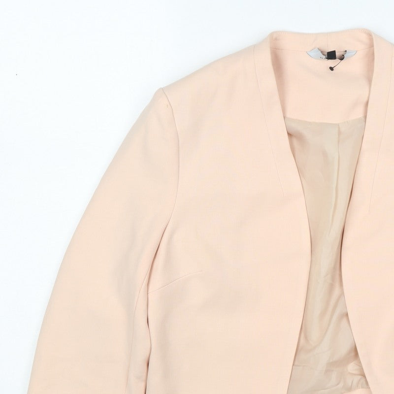New Look Women’s Pink UK 12 Collarless Lined Blazer Smart Workwear