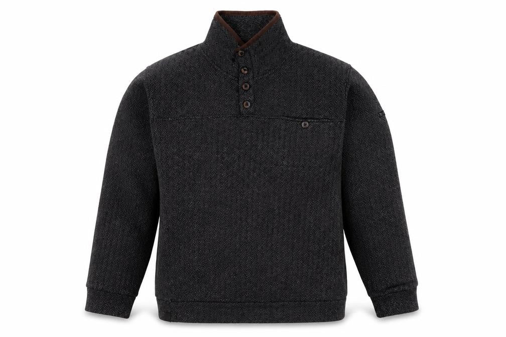 Regatta Men’s Grey M Herringbone Henley Fleece Sweatshirt