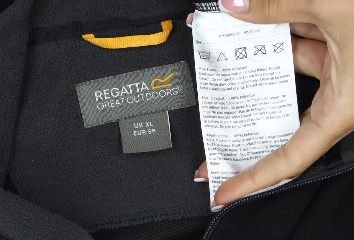 Regatta Men’s Black XL Full Zip Fleece Jacket Outdoor Walking