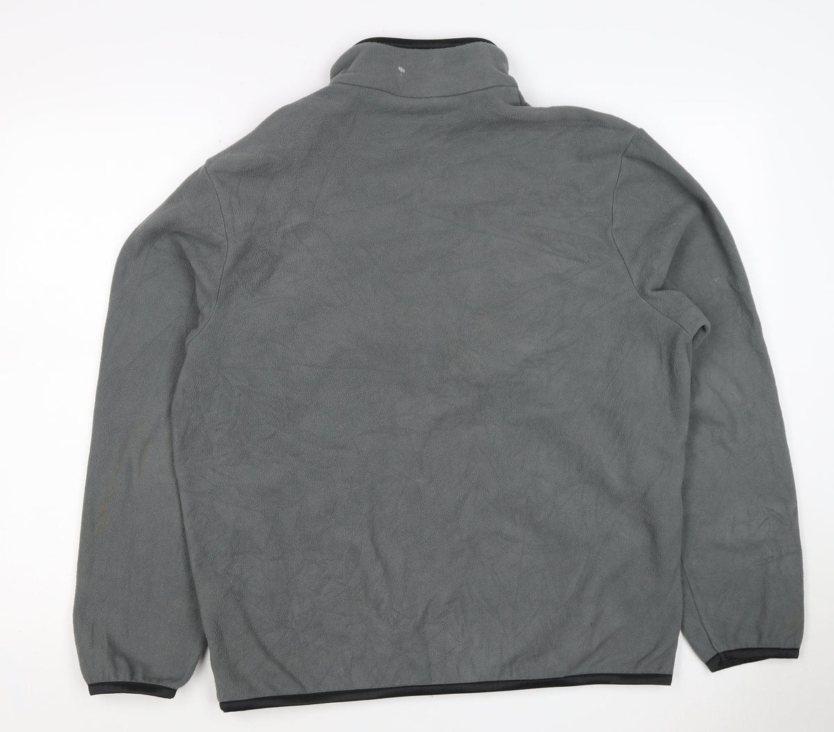 Puma Men's Grey M Full Zip Fleece Jacket Stand-Up Collar Sports Logo