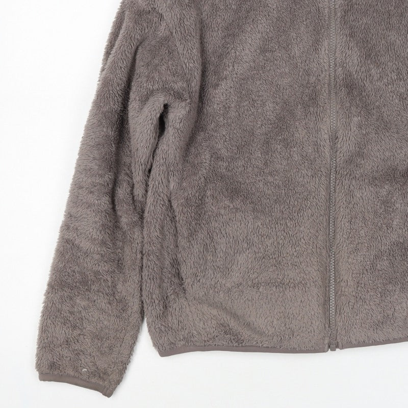 UNIQLO Women Grey S Full Zip Teddy Fleece Basic Jacket