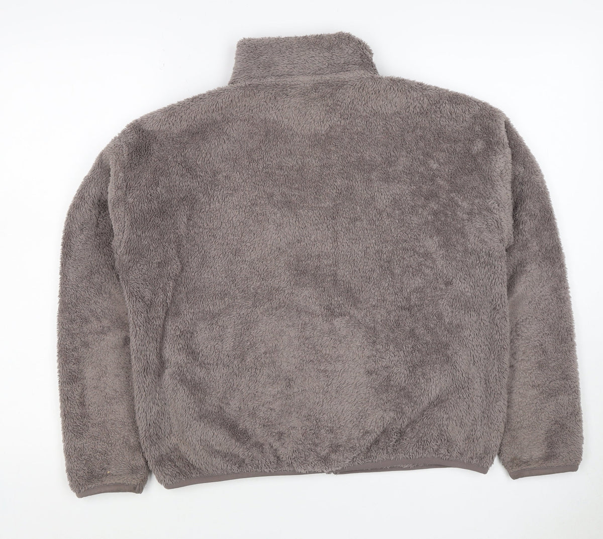 UNIQLO Women Grey S Full Zip Teddy Fleece Basic Jacket