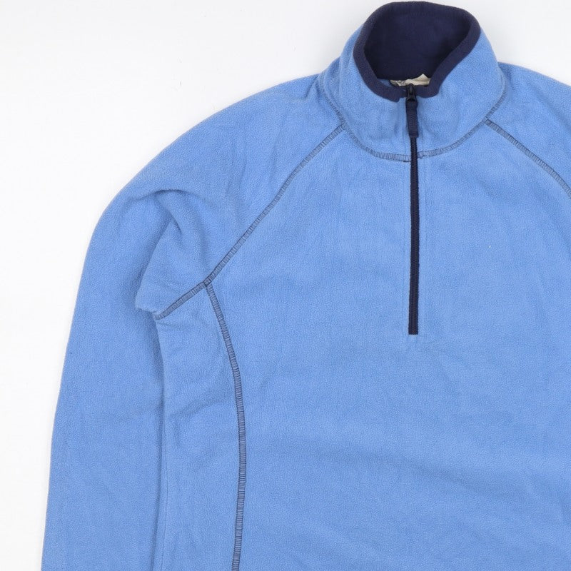 Mountain Warehouse Women Blue UK 12 Fleece 1/4 Zip Pullover Sweatshirt