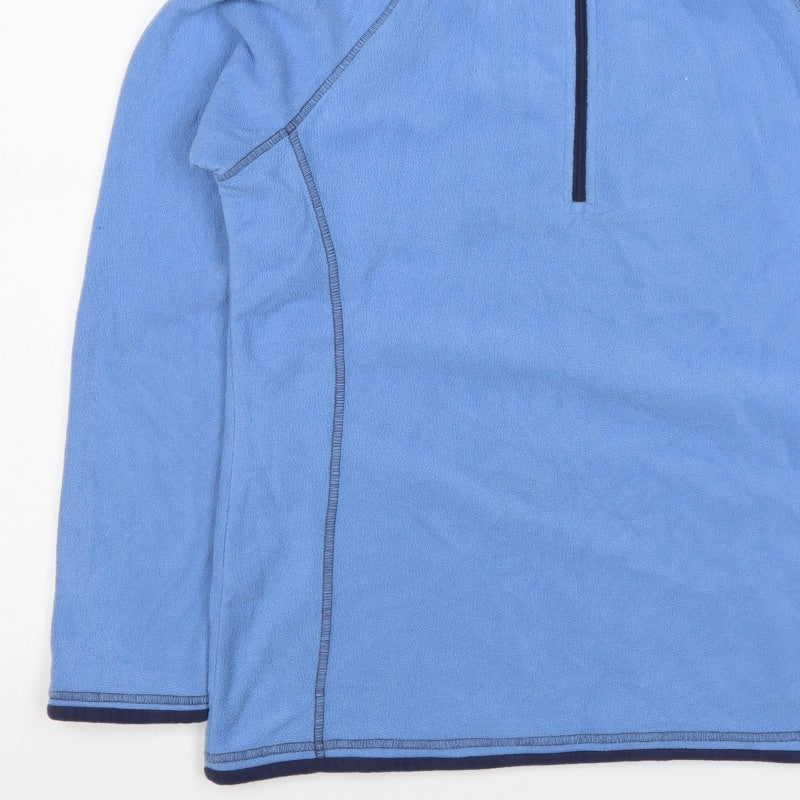 Mountain Warehouse Women Blue UK 12 Fleece 1/4 Zip Pullover Sweatshirt