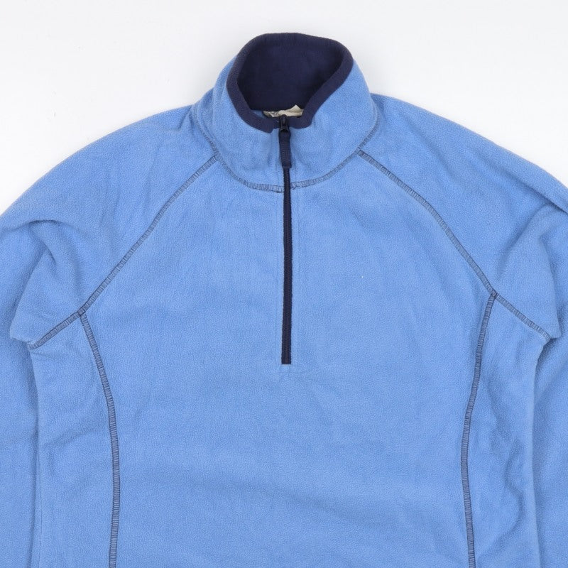 Mountain Warehouse Women Blue UK 12 Fleece 1/4 Zip Pullover Sweatshirt