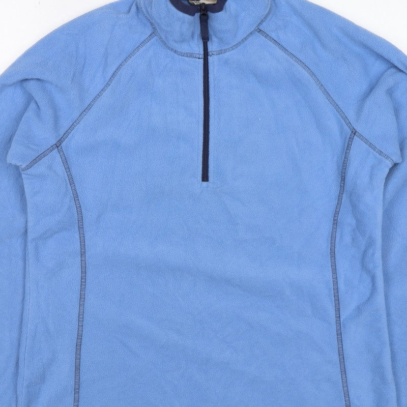 Mountain Warehouse Women Blue UK 12 Fleece 1/4 Zip Pullover Sweatshirt
