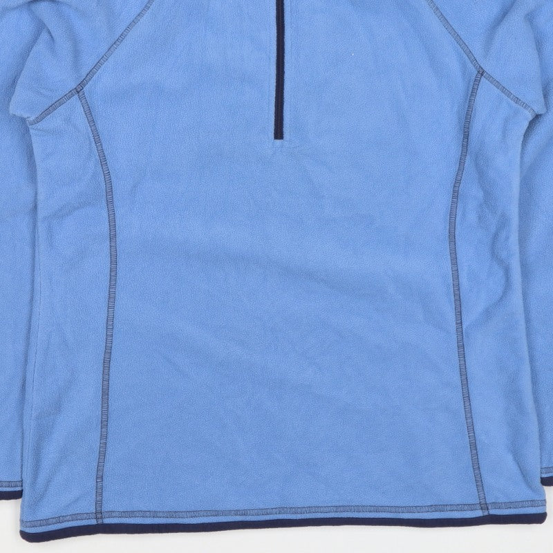Mountain Warehouse Women Blue UK 12 Fleece 1/4 Zip Pullover Sweatshirt