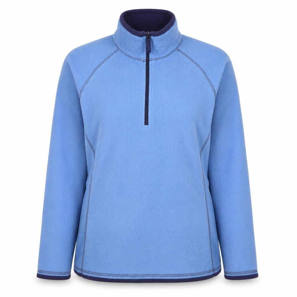 Mountain Warehouse Women Blue UK 12 Fleece 1/4 Zip Pullover Sweatshirt