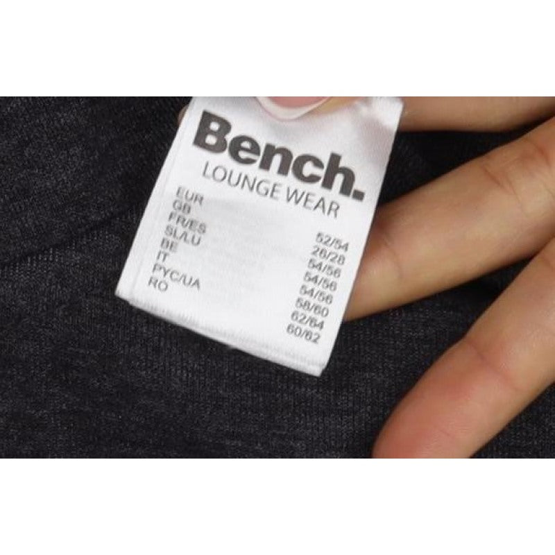 Bench Womens Black M Full Zip High Neck Logo Sweatshirt