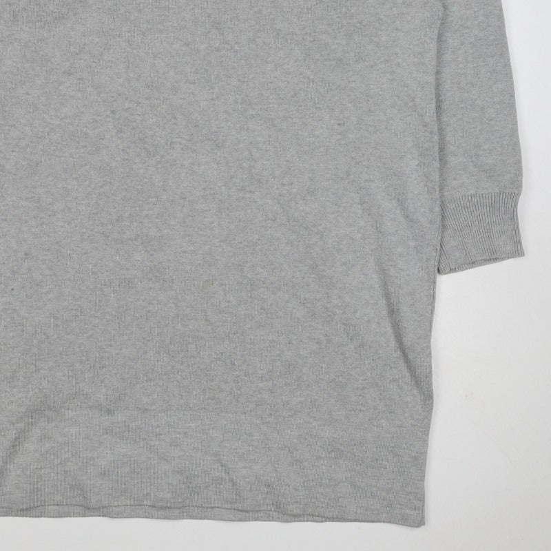Kin by John Lewis Women Grey Size 10 Crew Neck Knit Tunic Jumper