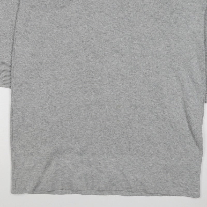 Kin by John Lewis Women Grey Size 10 Crew Neck Knit Tunic Jumper