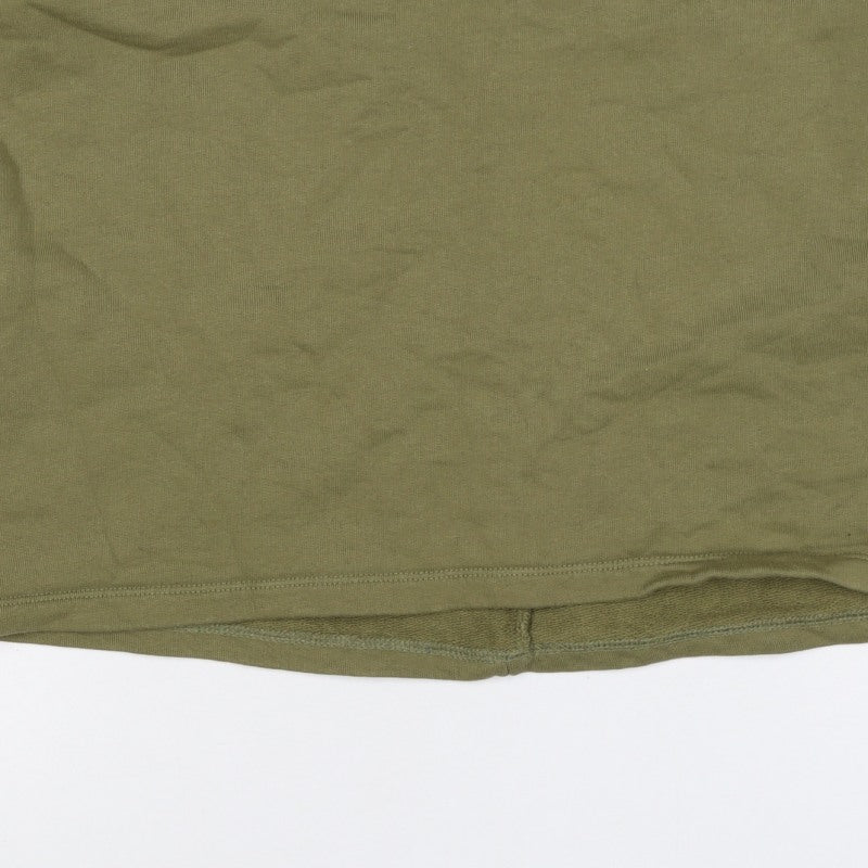 Ivy Park Women's Green M Logo Tape Cropped Pullover Sweatshirt