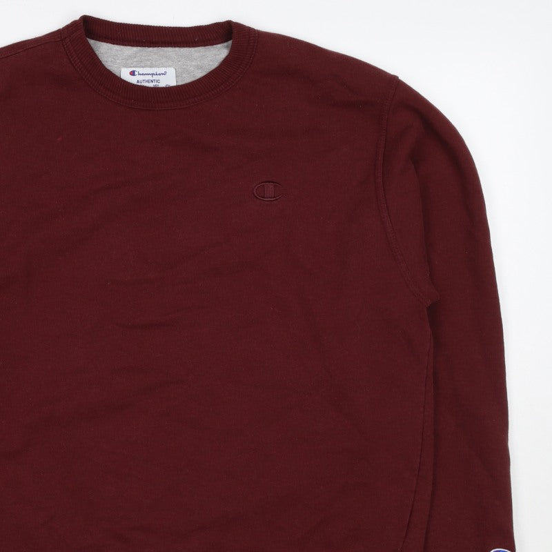Champion Men’s Burgundy M Crew Neck Logo Cotton Blend Sweatshirt