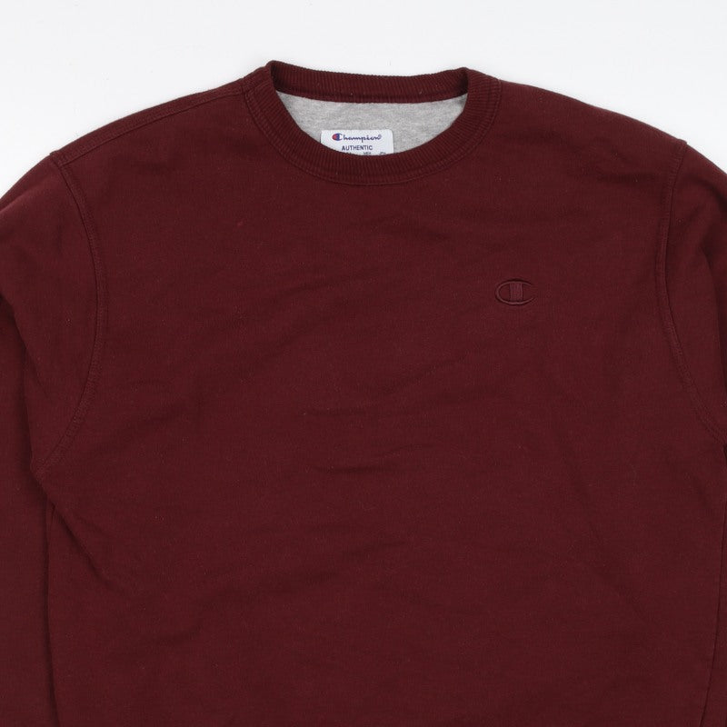 Champion Men’s Burgundy M Crew Neck Logo Cotton Blend Sweatshirt