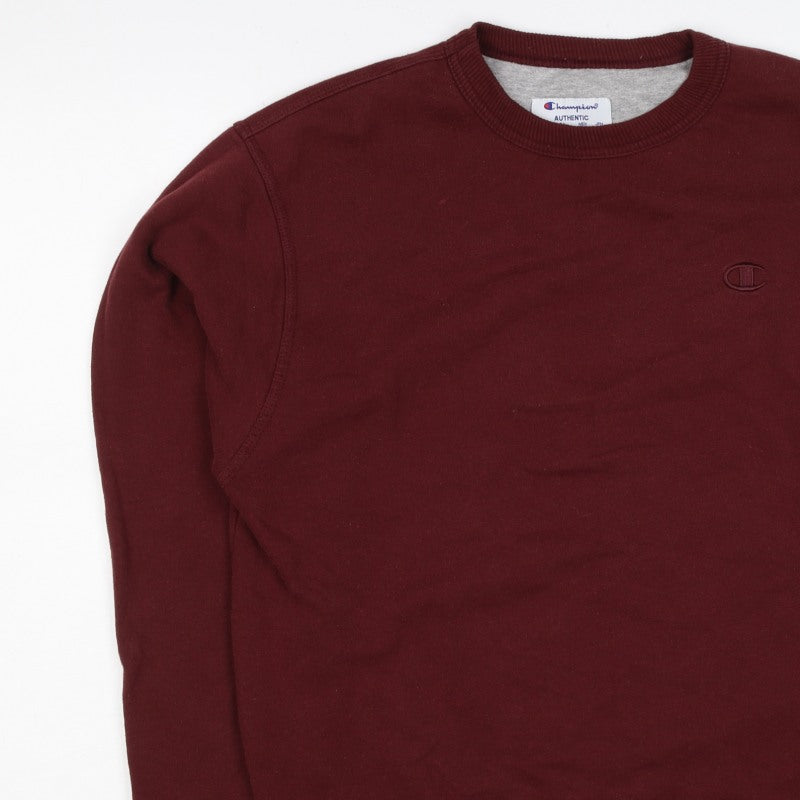 Champion Men’s Burgundy M Crew Neck Logo Cotton Blend Sweatshirt