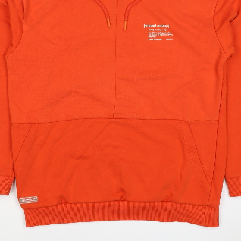 LC Waikiki Men’s Orange M Relaxed Graphic Print Pullover Hoodie