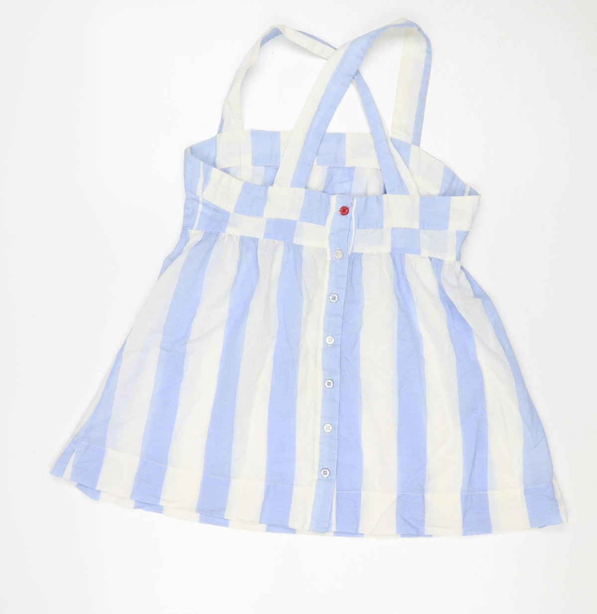 Joules Women Blue White Striped Halter Shirt Dress UK 12 Belted