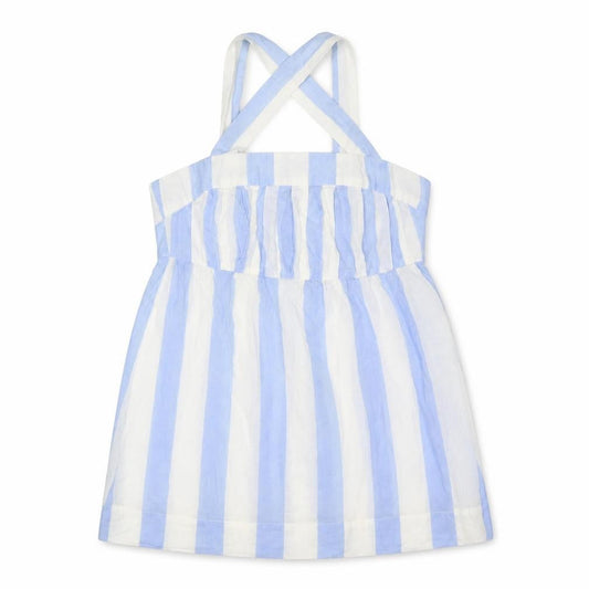 Joules Women Blue White Striped Halter Shirt Dress UK 12 Belted