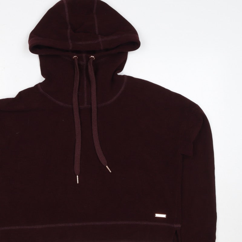 Sweaty Betty Women’s Burgundy S Velour Hooded Pullover Sweatshirt