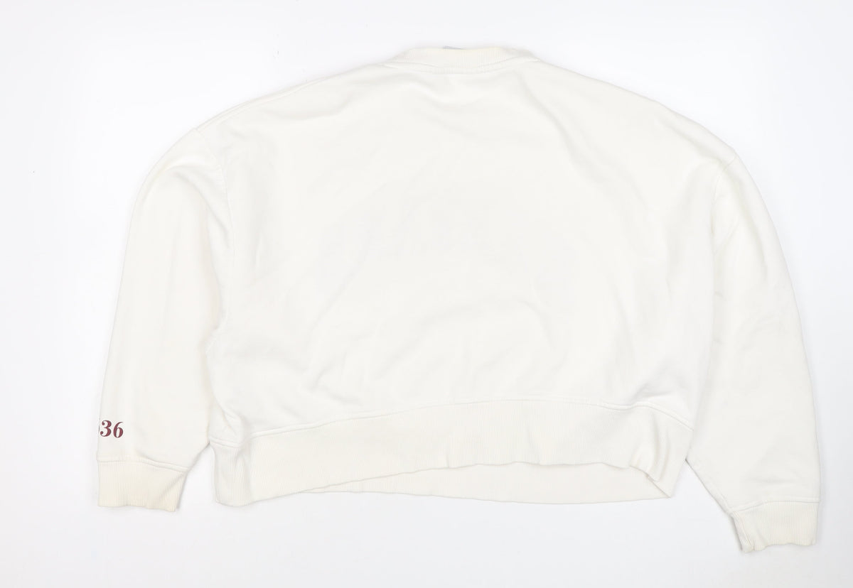 Harvard Women’s Ivory M College Logo Crew Neck Sweatshirt