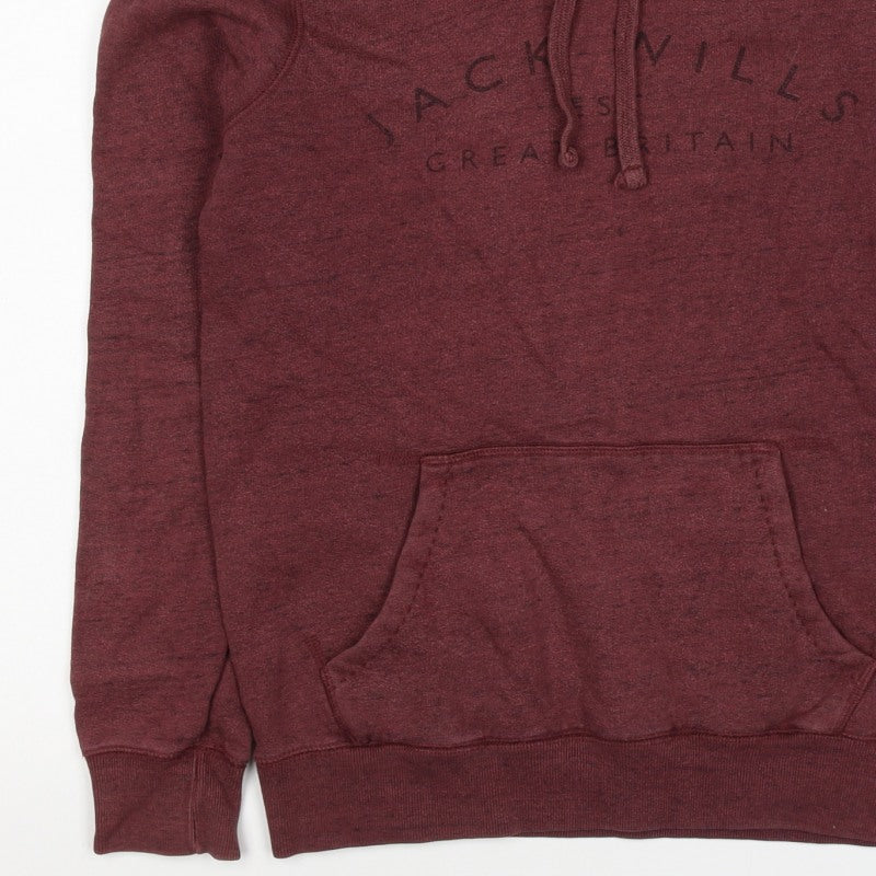 Jack Wills Women’s Red UK 6 Pullover Hoodie Logo Pocket