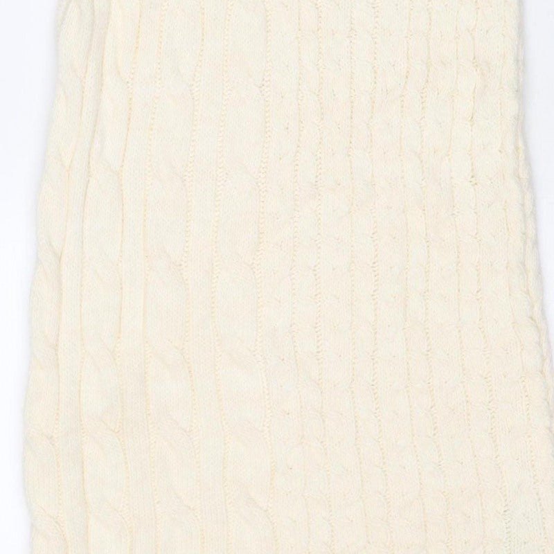 Marks and Spencer Women Ivory XS Cable Knit Long Pencil Skirt