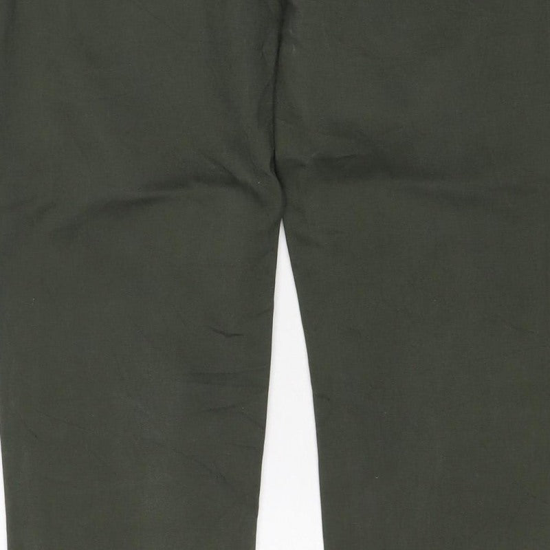 UNIQLO Women Green S Straight Mid Rise Stretch Jeans