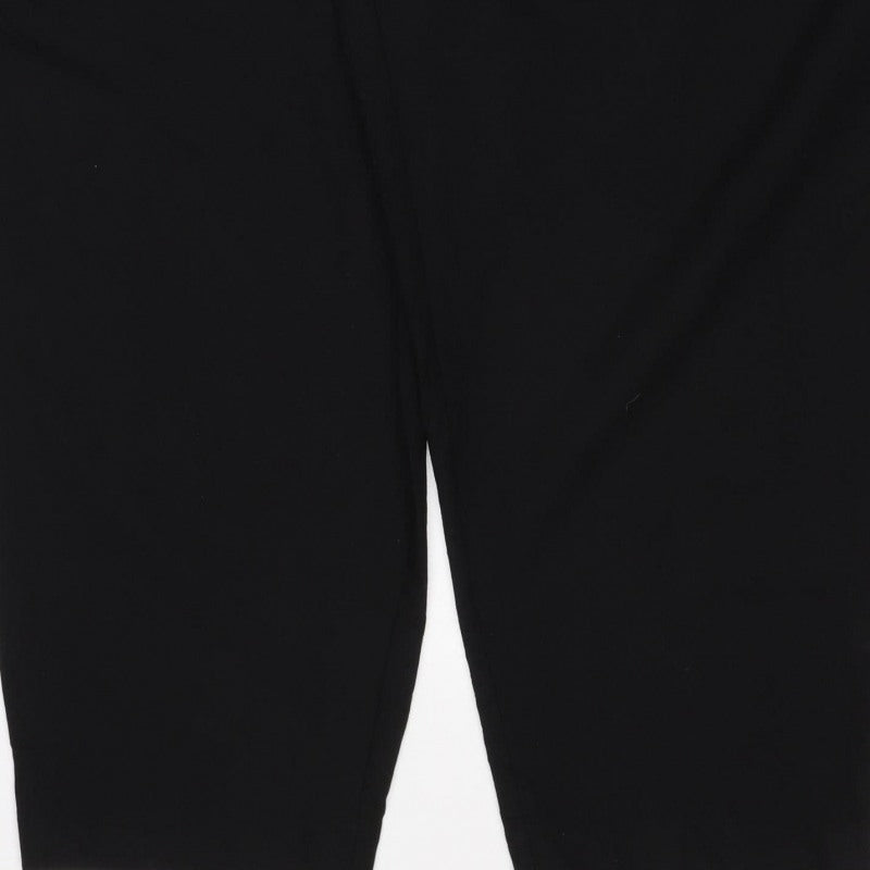 ASOS Women Black UK 8 Wide-Leg Elastic Waist Trousers