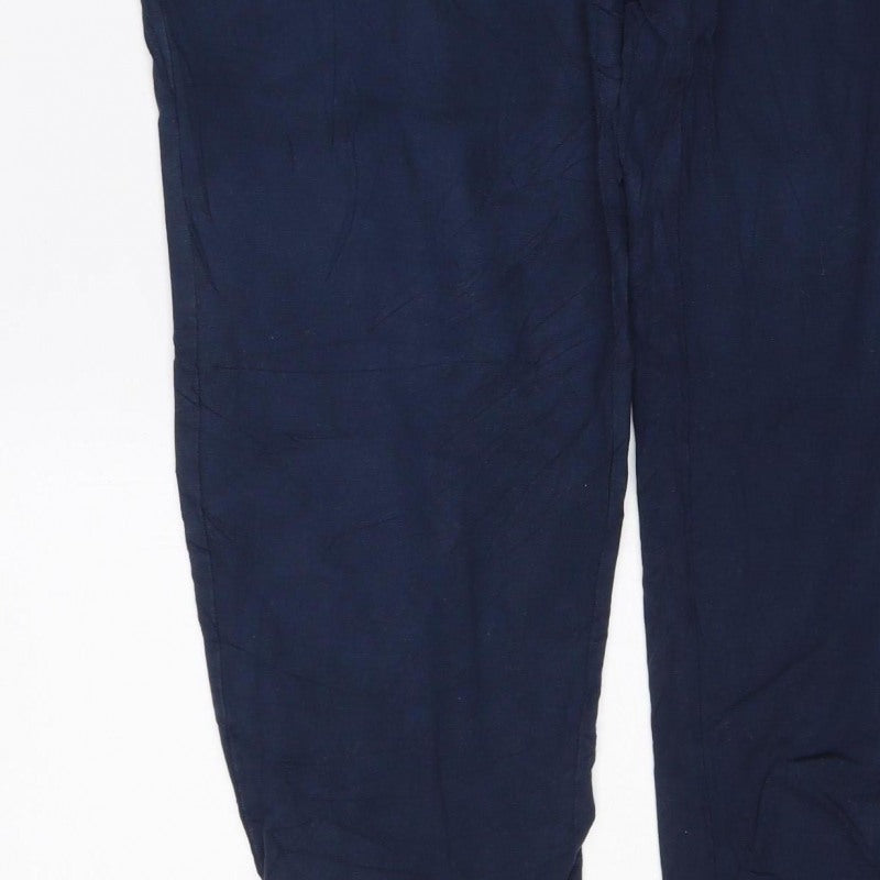 Threadbare Men's Blue M Jogger Trousers Elastic Waist Viscose