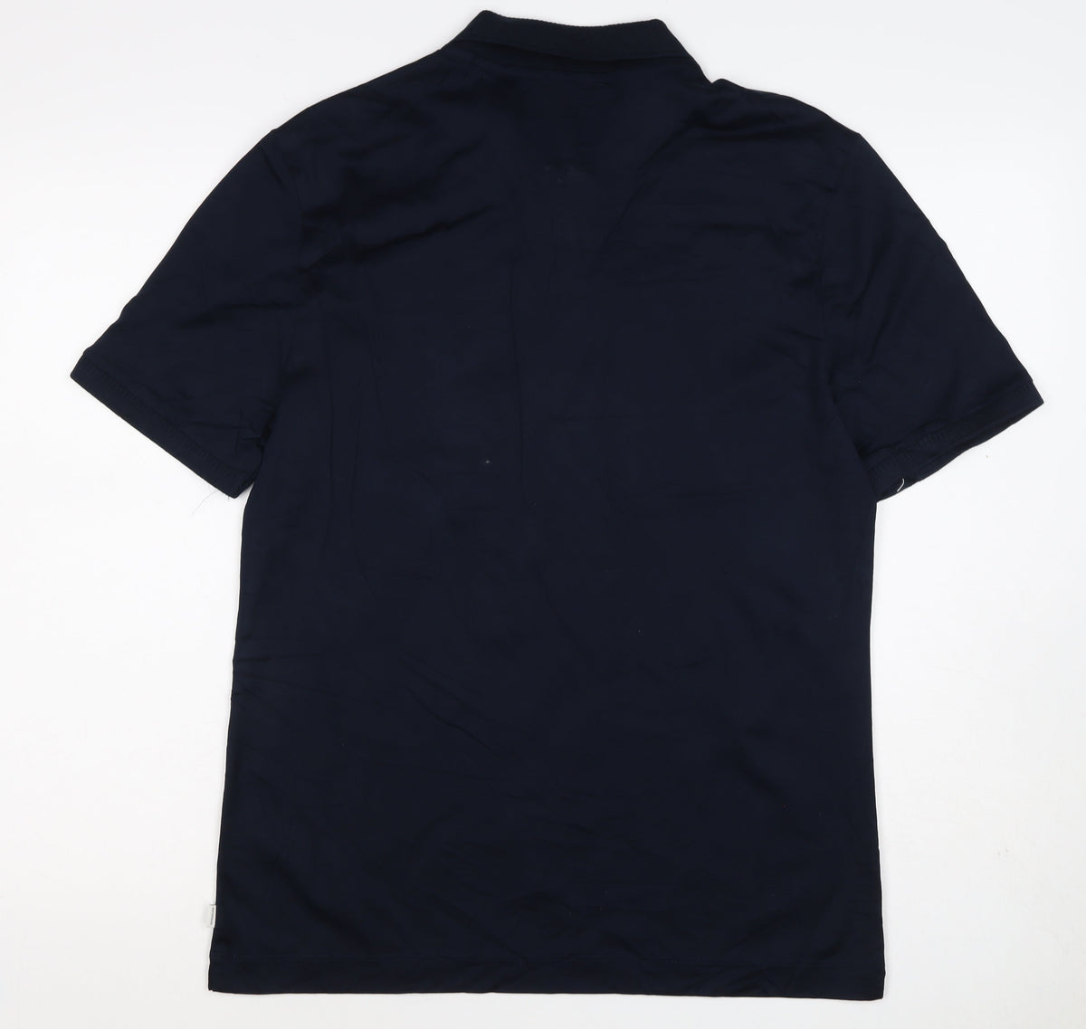 Autograph Men’s Blue M Supima Cotton 1/4 Zip Short Sleeve Polo