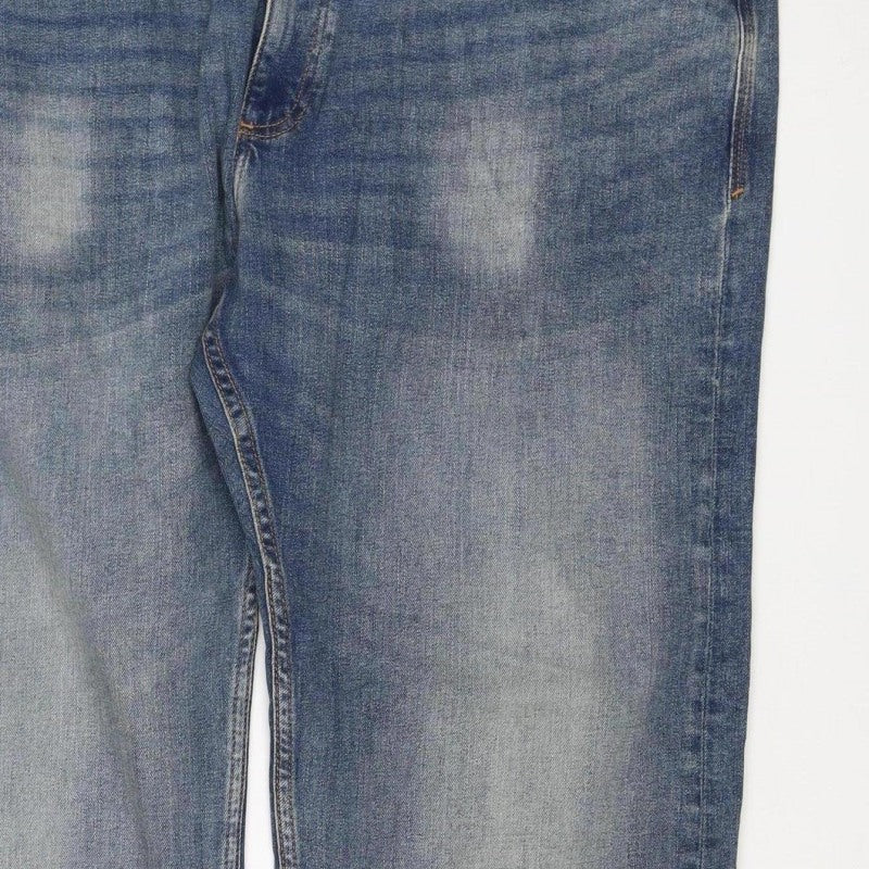 Marks and Spencer Men’s Blue Straight Fit Jeans W34 L29 Stretch Denim