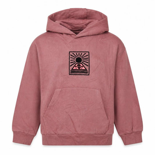 M&S Girls Pink 7-8 Years Pullover Hoodie Graphic Print Pocket