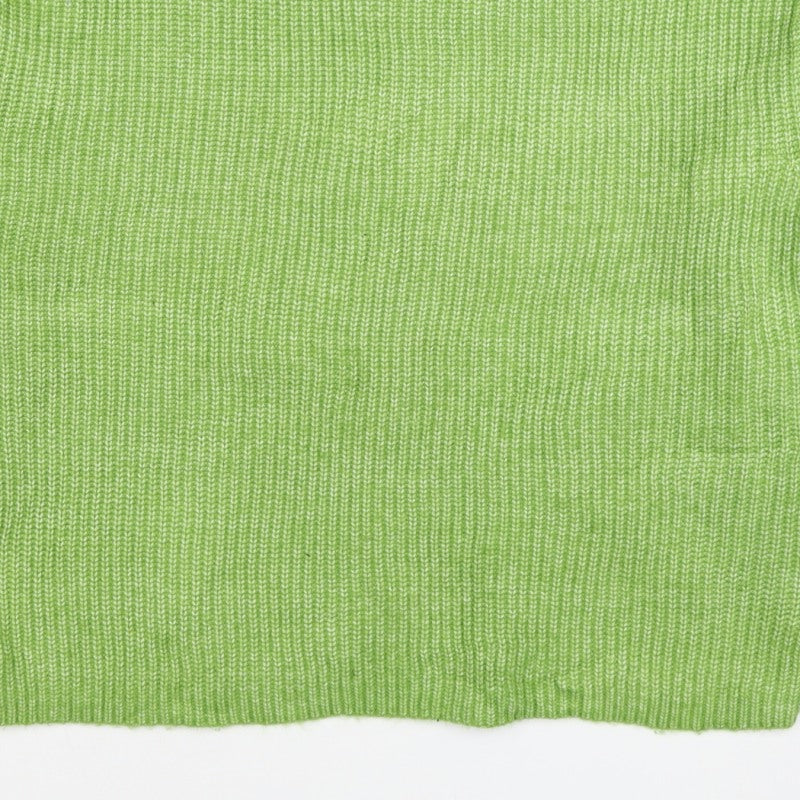 Marks and Spencer Women Green M Crew Neck Chunky Knit Jumper