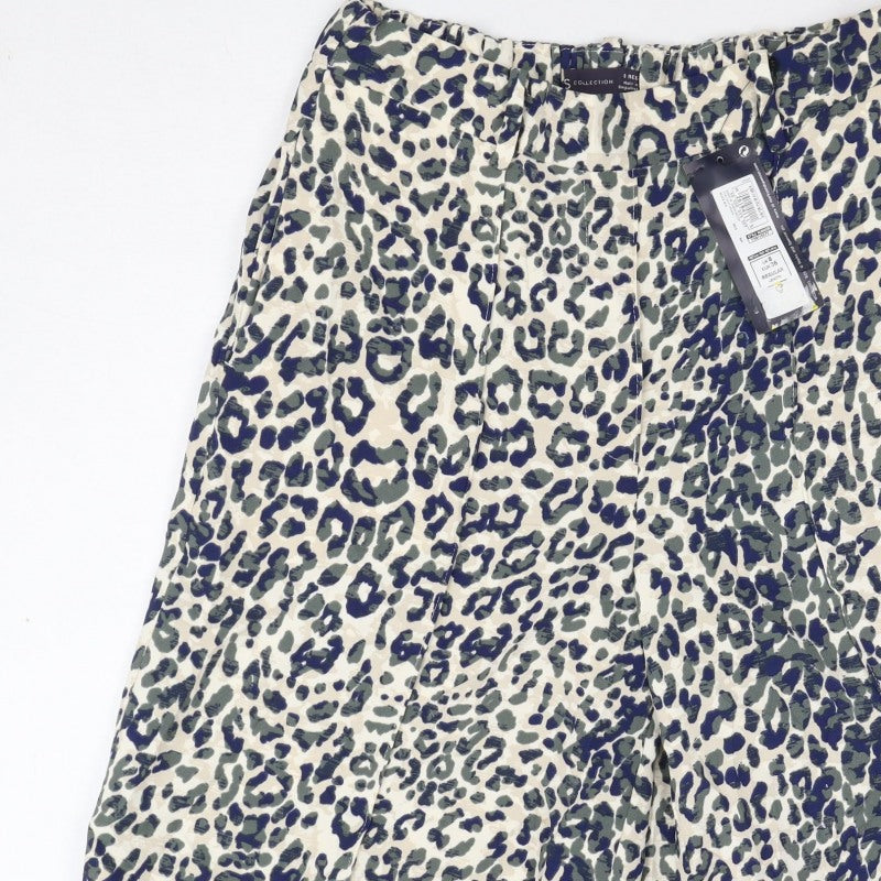 Marks and Spencer Women Multicoloured Leopard Print Shorts UK 8