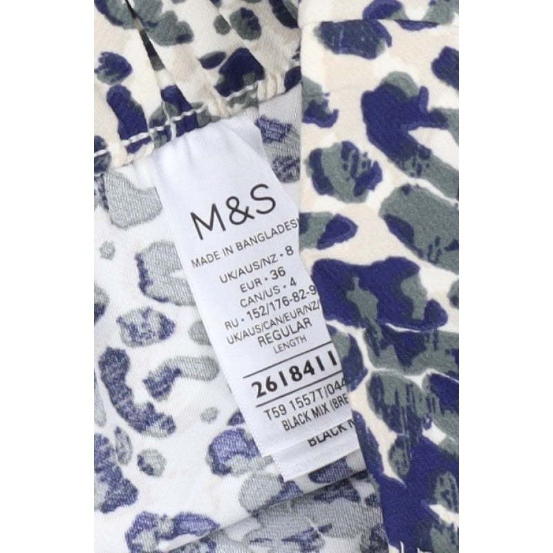 Marks and Spencer Women Multicoloured Leopard Print Shorts UK 8