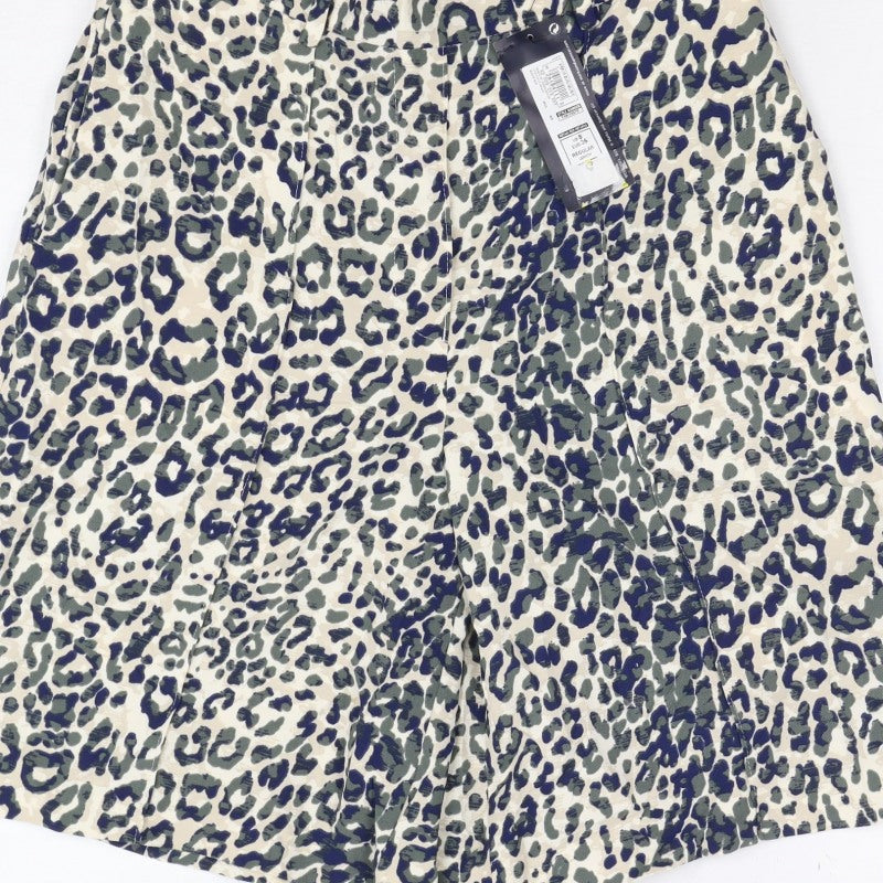 Marks and Spencer Women Multicoloured Leopard Print Shorts UK 8