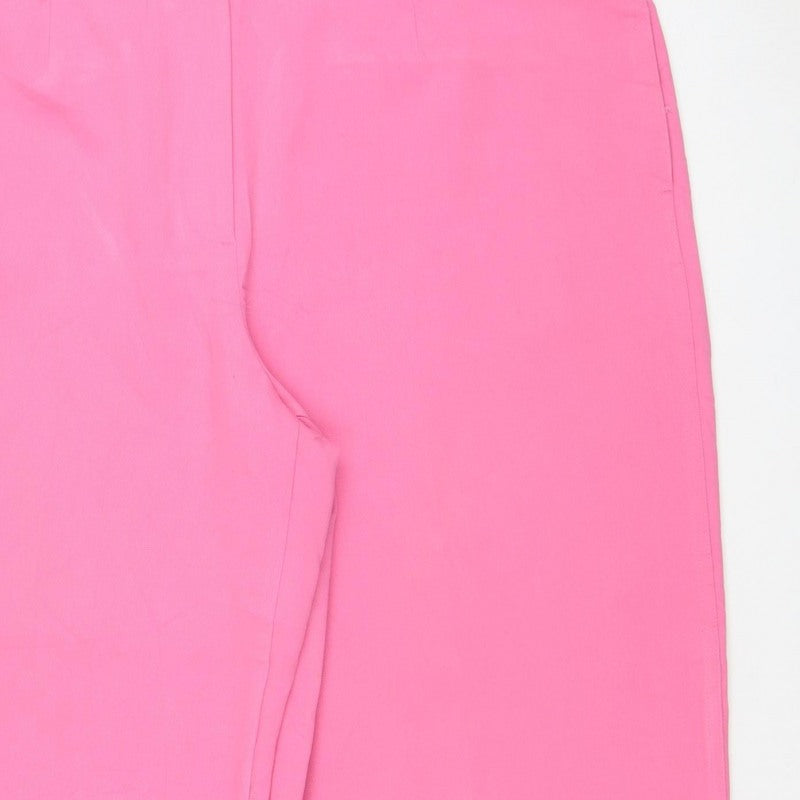 Marks & Spencer Women Pink Size 20 Wide Leg Tailored Trousers