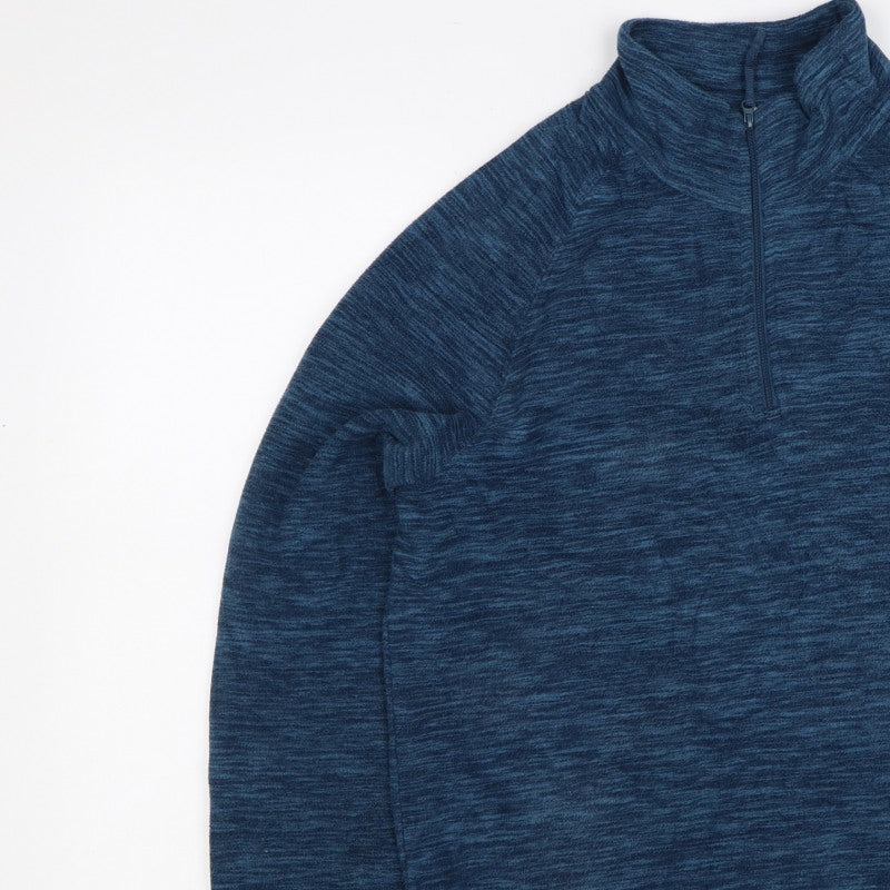 Mountain Warehouse Men's Blue S Pullover 1/4 Zip Fleece Sweatshirt