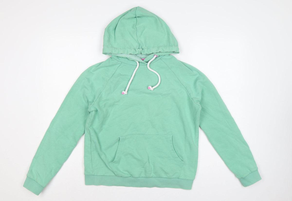 Joules Women Green UK 10 Pullover Hoodie Hooded Pockets