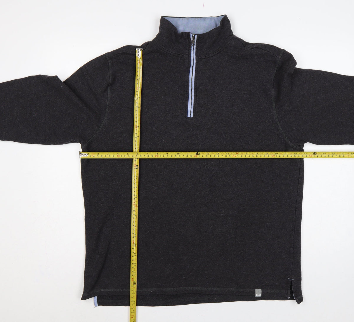 BAM Women's Black XL Bamboo 1/4 Zip Fleece Sweatshirt High Neck