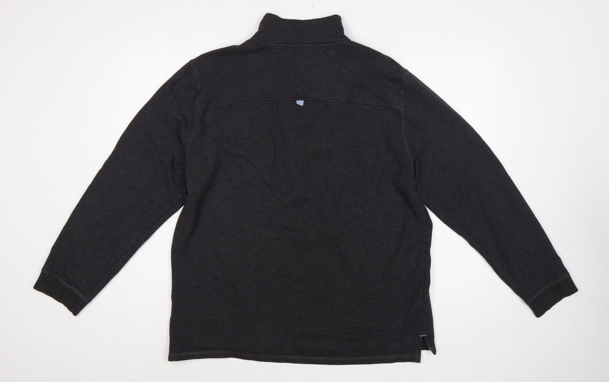 BAM Women's Black XL Bamboo 1/4 Zip Fleece Sweatshirt High Neck