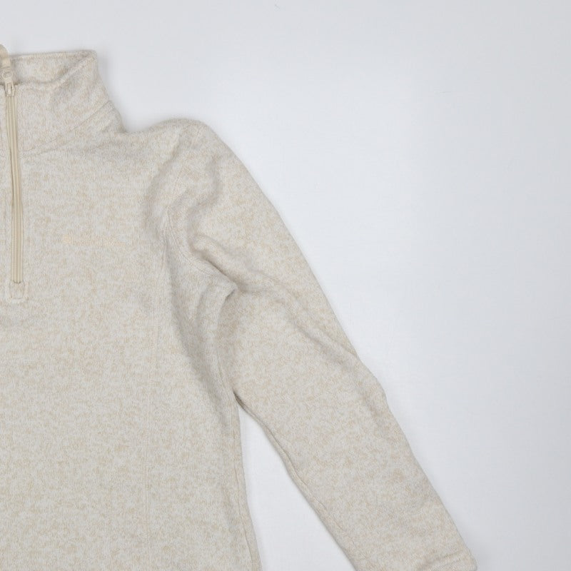 Mountain Warehouse Women Beige UK 14 Half Zip Fleece Sweatshirt