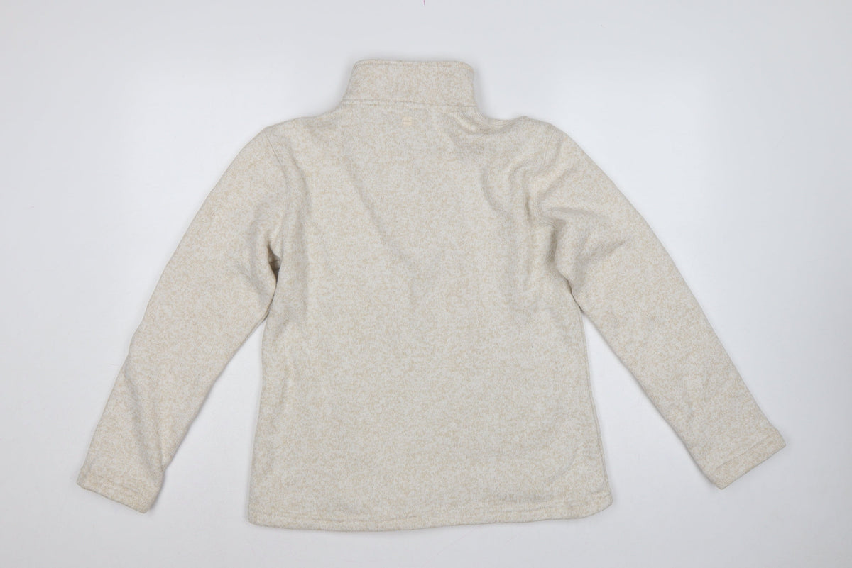 Mountain Warehouse Women Beige UK 14 Half Zip Fleece Sweatshirt