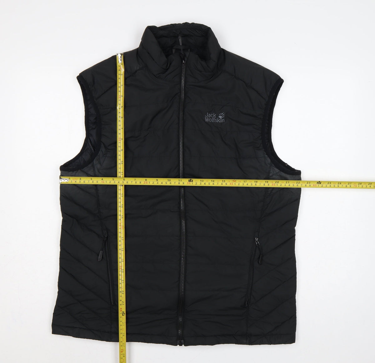 Jack Wolfskin Men’s Black L Quilted Puffer Bodywarmer Gilet 40/42