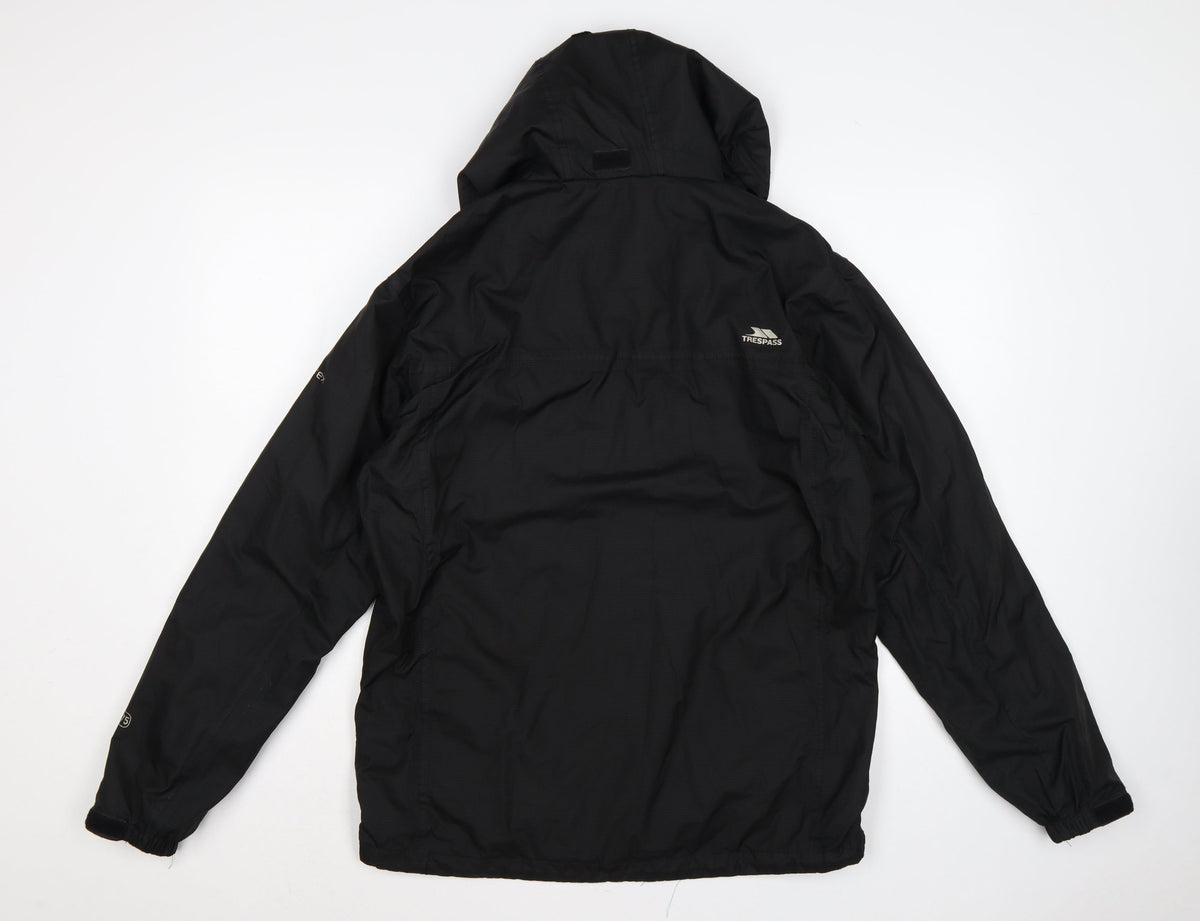 Trespass Men’s Black XS Harry Waterproof Hooded Rain Jacket